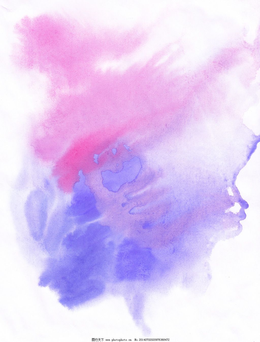 摘要手绘水彩背景的黄色和粉红色