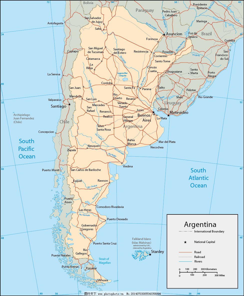 世界地图Argentina地形,旅游 行政 矢量 矢量图