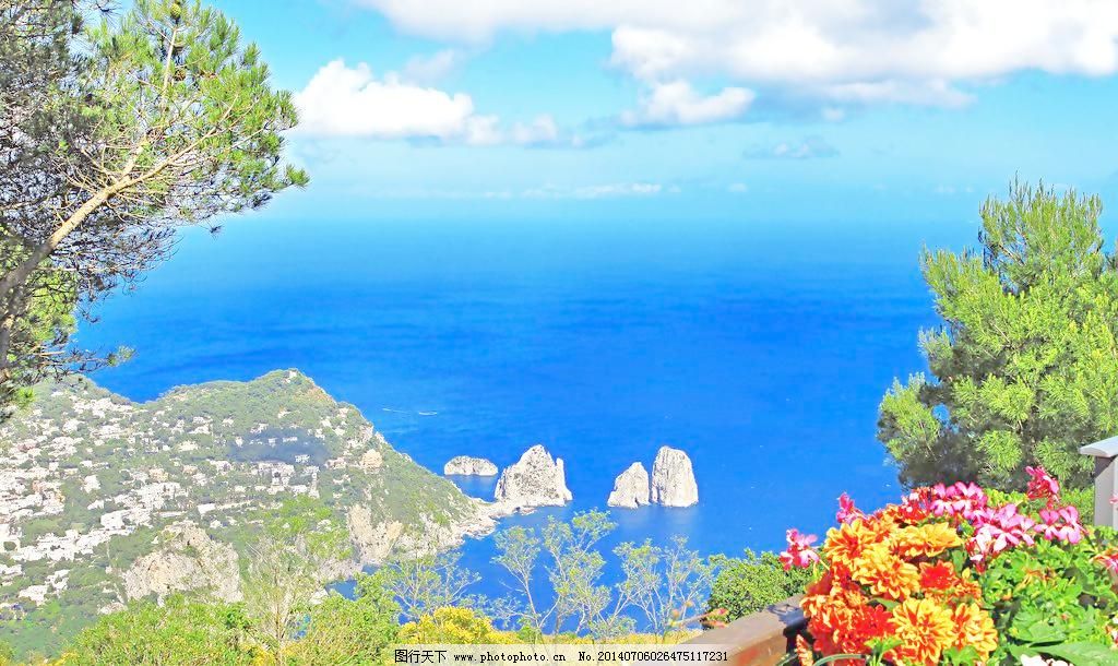 蓝天白云大海图片_生活旅游_生活百科_图行天