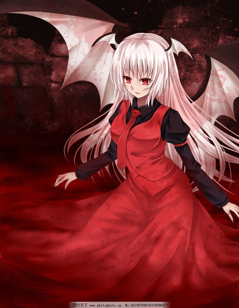 小恶魔 东方project 同人 少女 血池 翅膀 动漫人物 动漫动画 设计 30