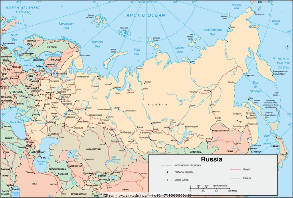 俄罗斯,俄罗斯免费下载 地图 矢量地图 矢量素材
