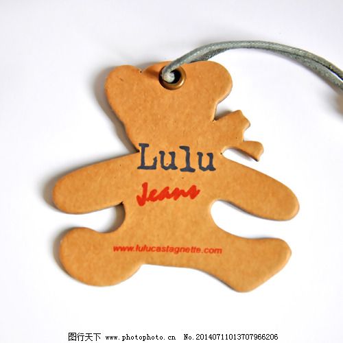 吊牌 动物 熊 文字 英文 免费素材图片