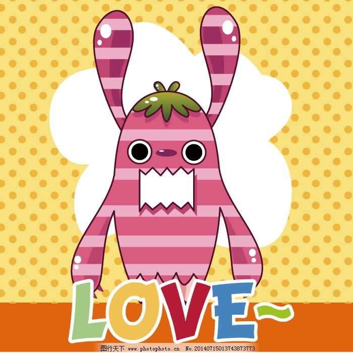 印花矢量图 可爱卡通 英文 可爱精灵 英文 免费