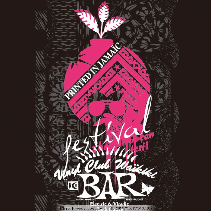 印花矢量图 图文结合 文字 英文 炸弹 免费素材