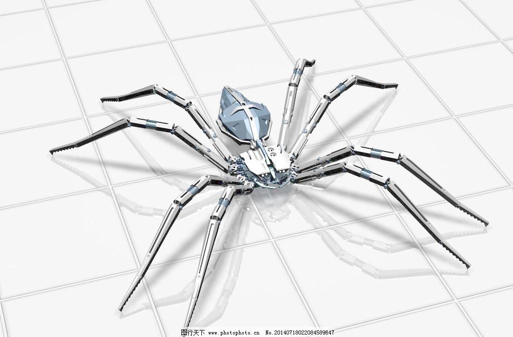 Spider model机械蜘蛛,机器人 人物角色-图行天