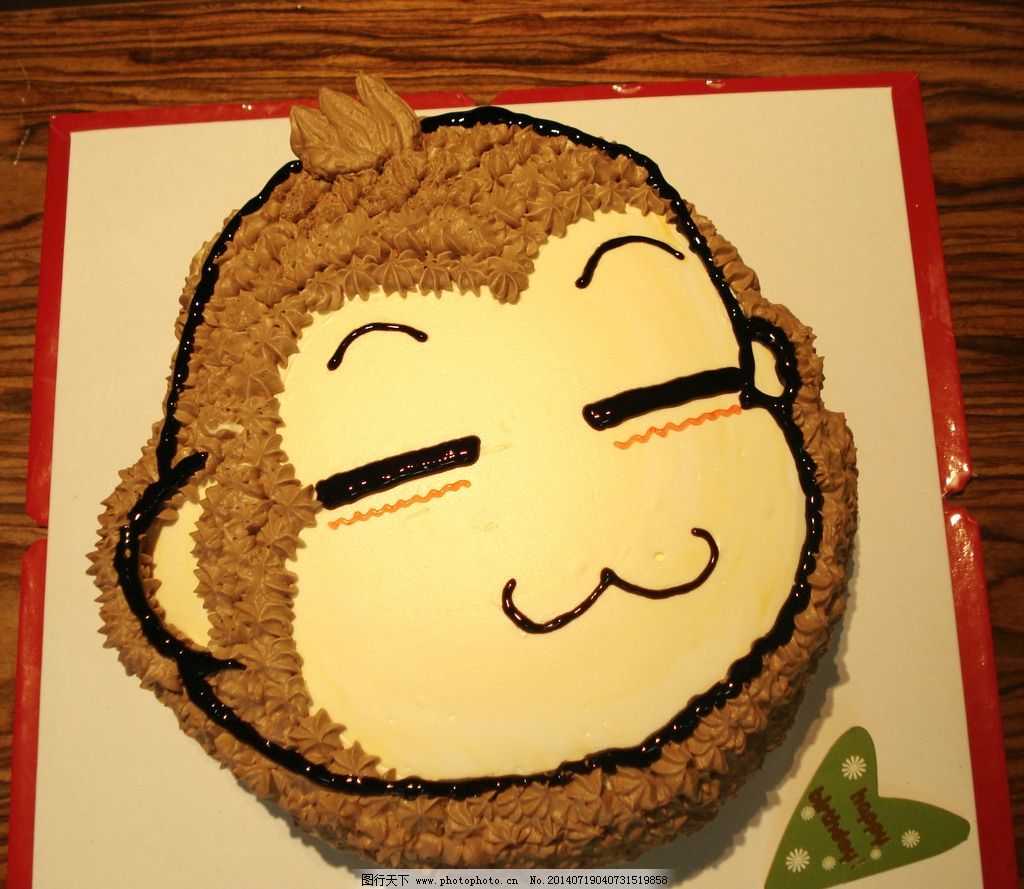 台南母親節蛋糕DigiCake數位蛋糕生日蛋糕聖誕節蛋糕造型蛋糕耶誕禮物全台宅配到府！ 可愛動物造型蛋糕 -猴子臉造型蛋糕(含賀詞餅乾)