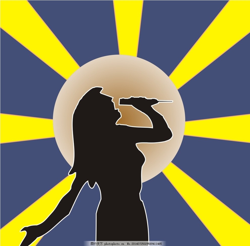 高歌,生气女生女孩星光女人唱歌-图行天下图特别矢量歌唱爱图片