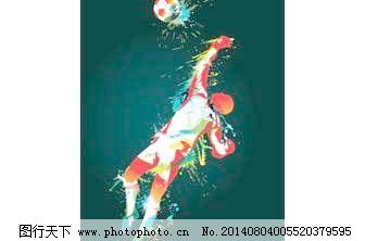 摘要足球守门员矢量艺术,背景 比赛 播放器 彩虹