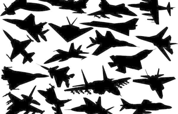 战斗机剪影矢量素材,战斗机剪影矢量素材免费