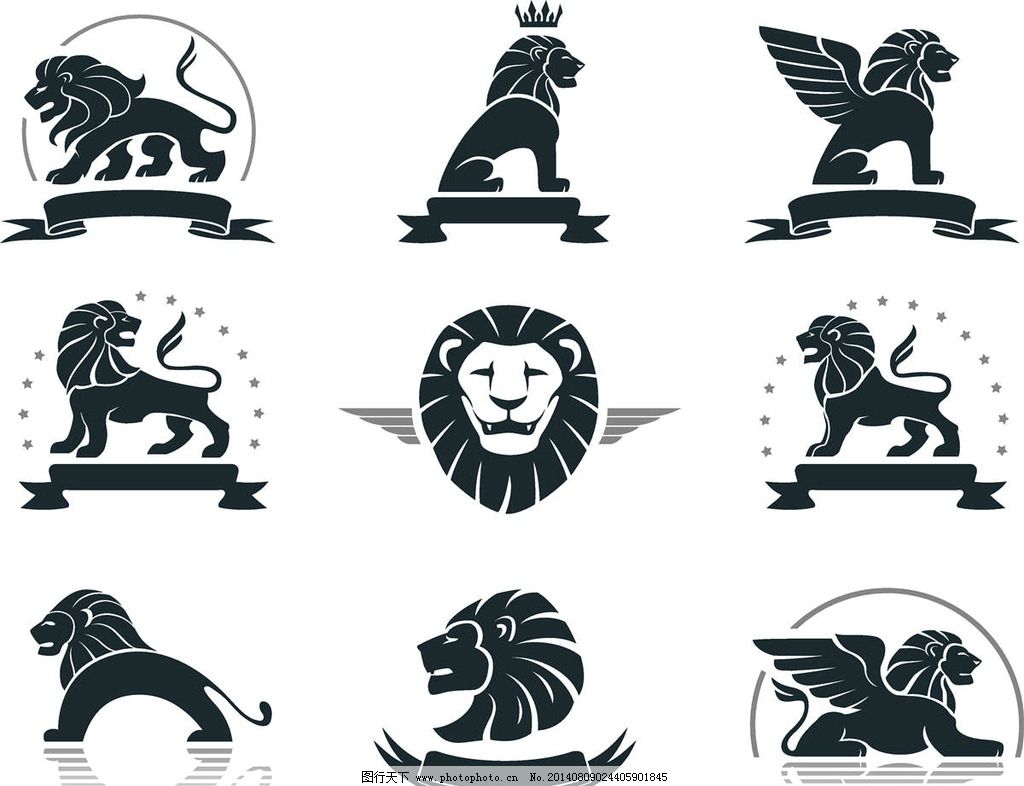狮子图标 狮子 雄狮 狮子王 森林之王 狮子动物 狮子标志 狮子logo
