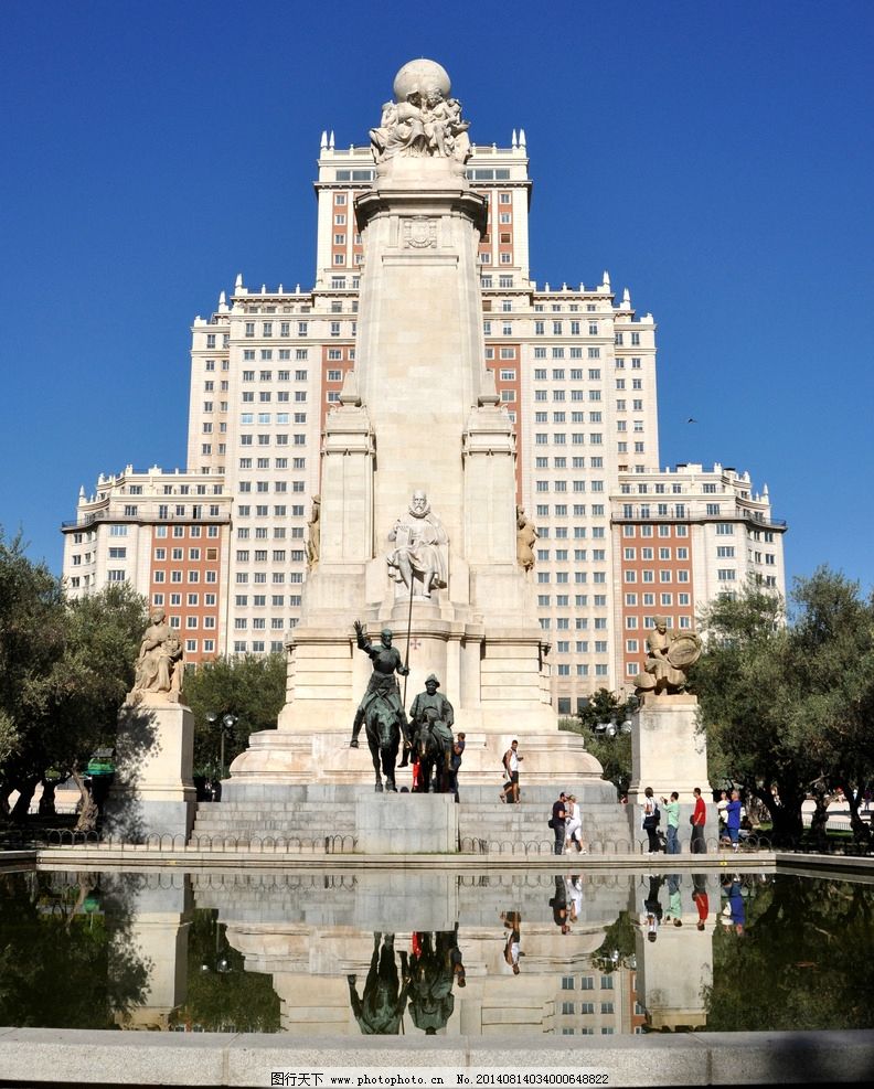 纪念碑 西班牙 马德里 塞万提斯 雕像 堂吉诃德