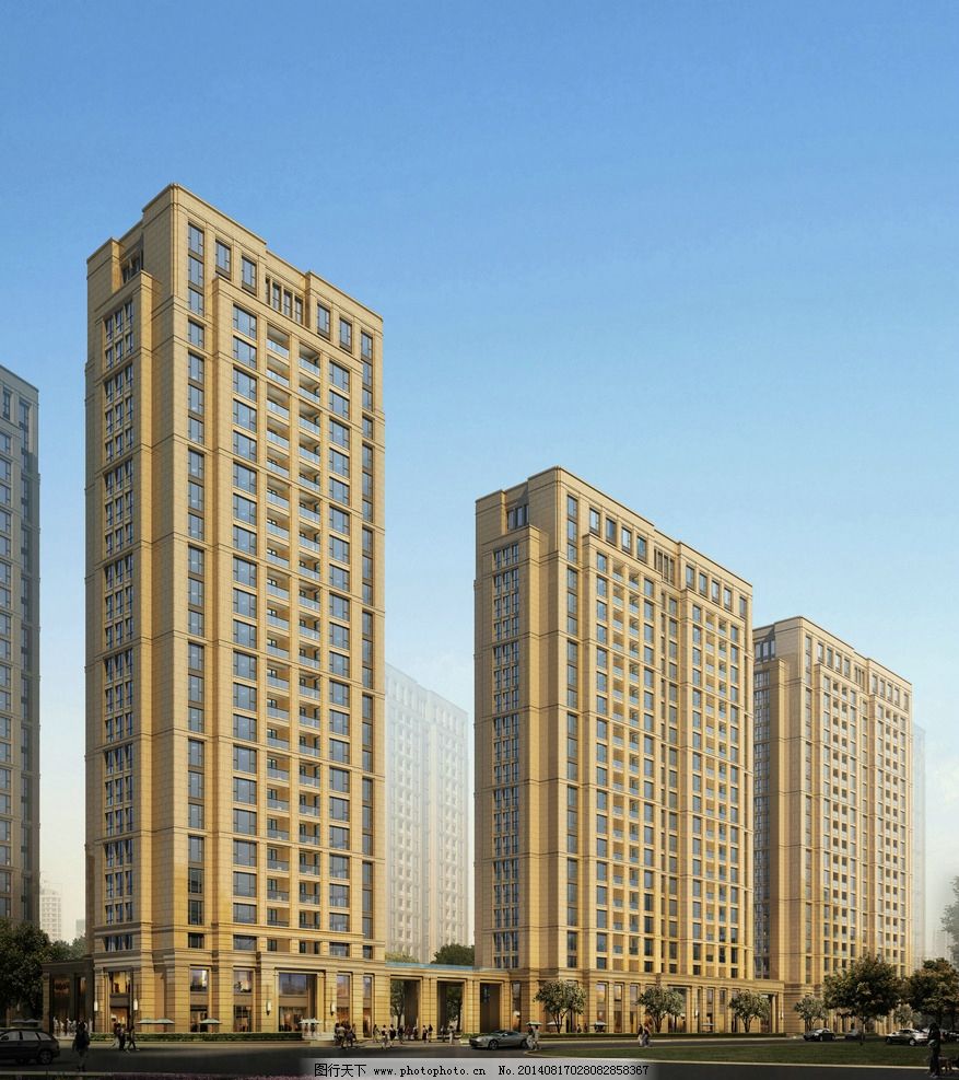高层建筑 绿城 住宅 高端 小区