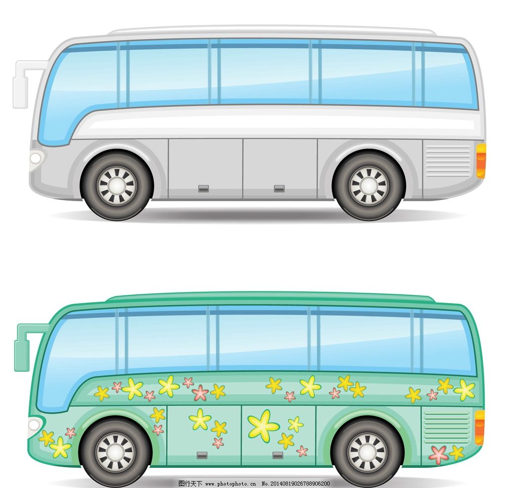 公交巴士汽车eps素材|公交客车巴士图片矢量素材