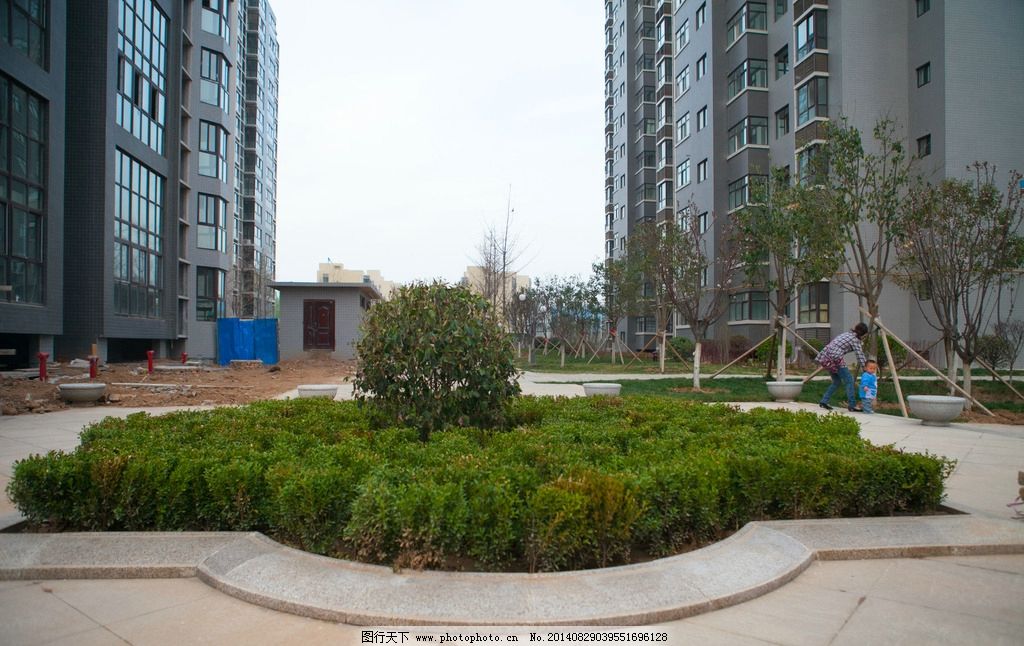 欧式 高端 高档小区 小区 社区 水景 楼 小区中央 中央景观 植物 风景