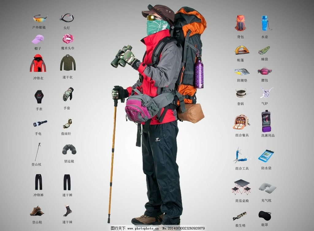 驴友装备图片