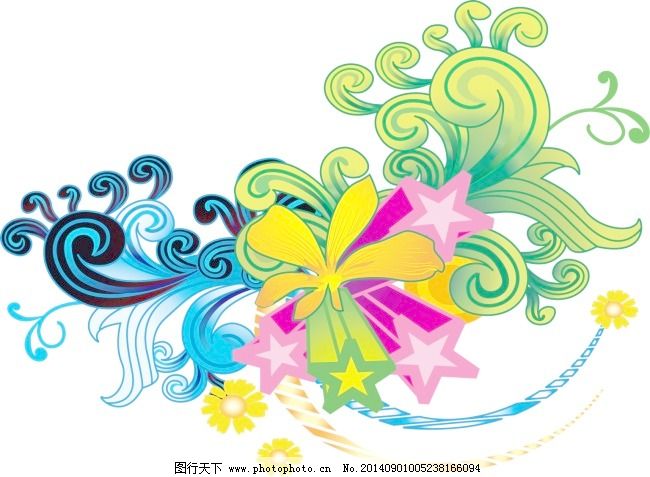 矢量边框花纹 矢量花纹素材 矢量图库 花朵纹理 矢量花纹素材 矢量