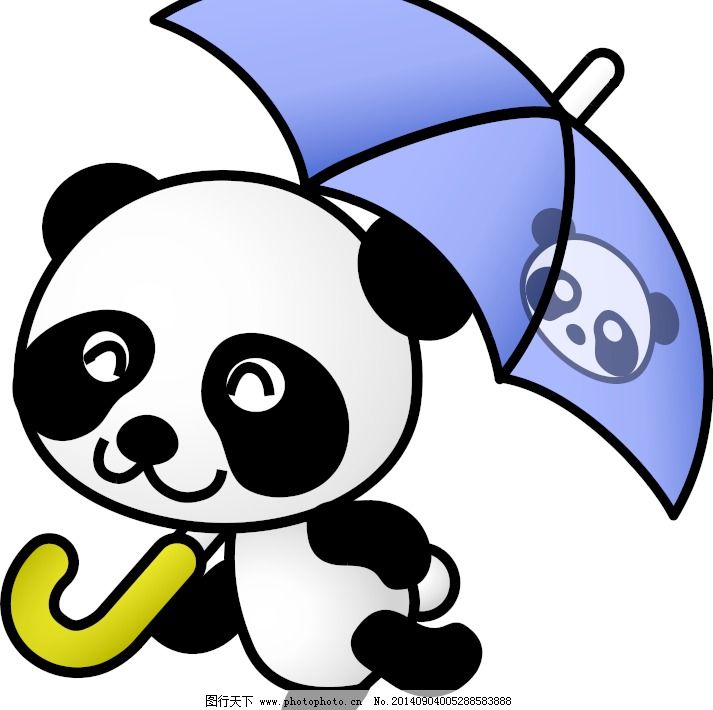 伞的熊猫