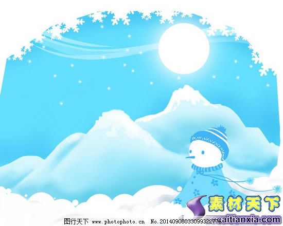 韩国卡通风景psd分层素材[9] 冬天