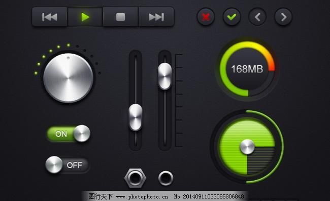 音乐播放器软件UI 界面设计图片