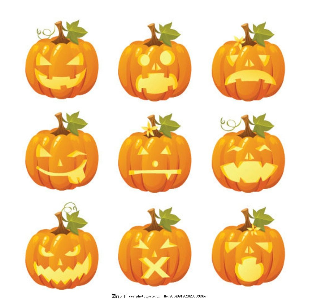 万圣节南瓜图片_背景底纹_底纹边框_图行天下图库