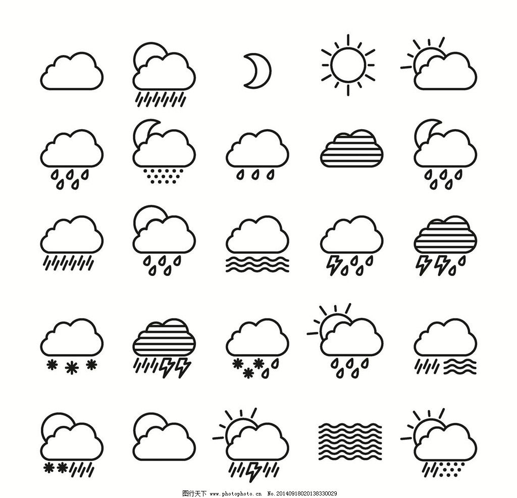 下雪天气符号_下雪天气图标