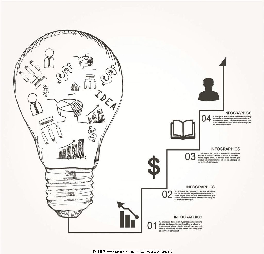 idea创意创新图片,商务 商务设计 灯泡 金融 财经-图行天下图库