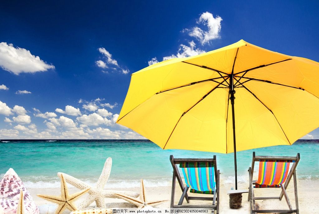 夏日的海滩手抄报