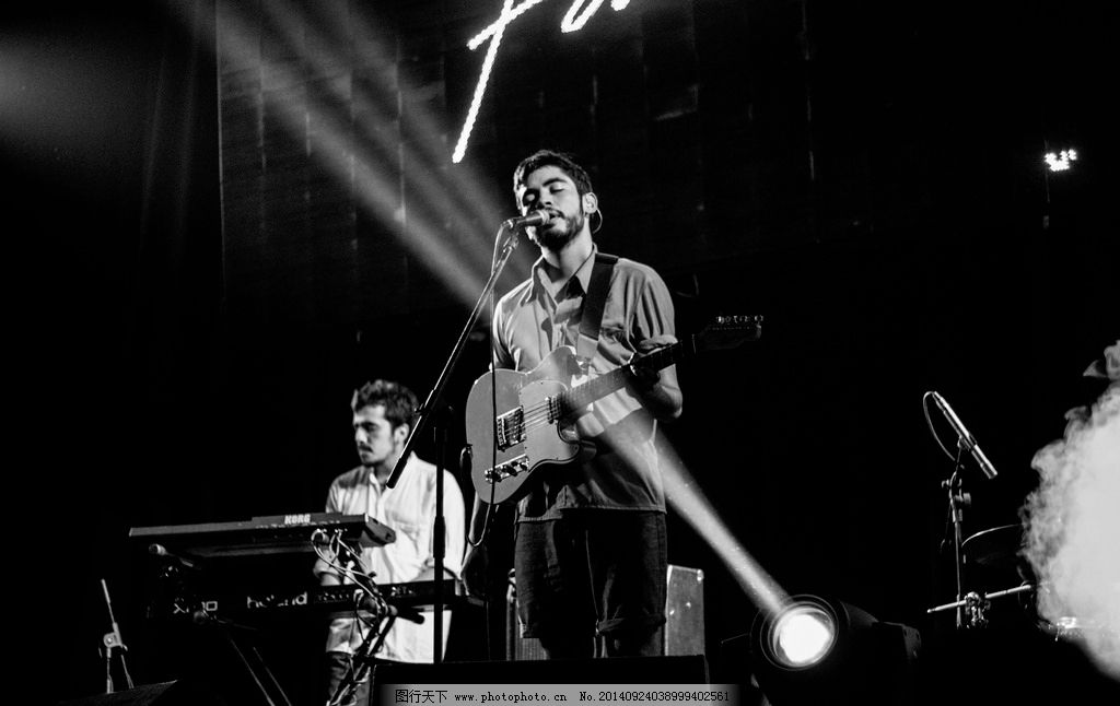 摇滚乐队 黑白图片