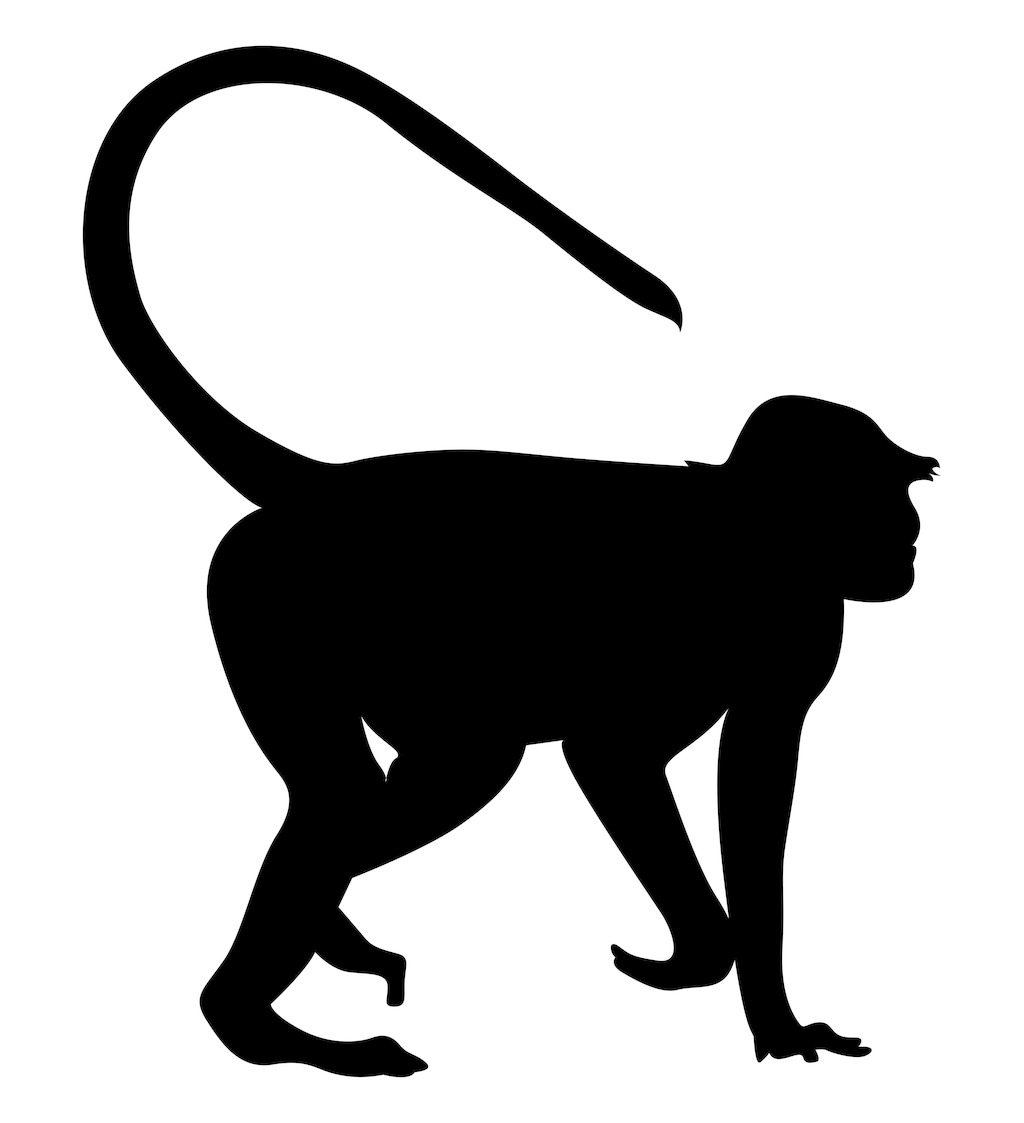 猴子影子剪影集eps10插画图片素材_ID:158789962-Veer图库