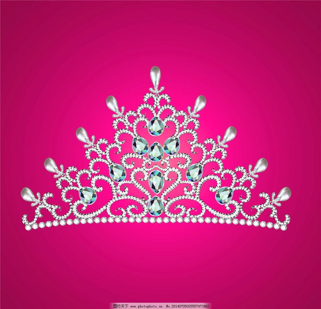 银色的王冠镶嵌着宝石透明PNG素材