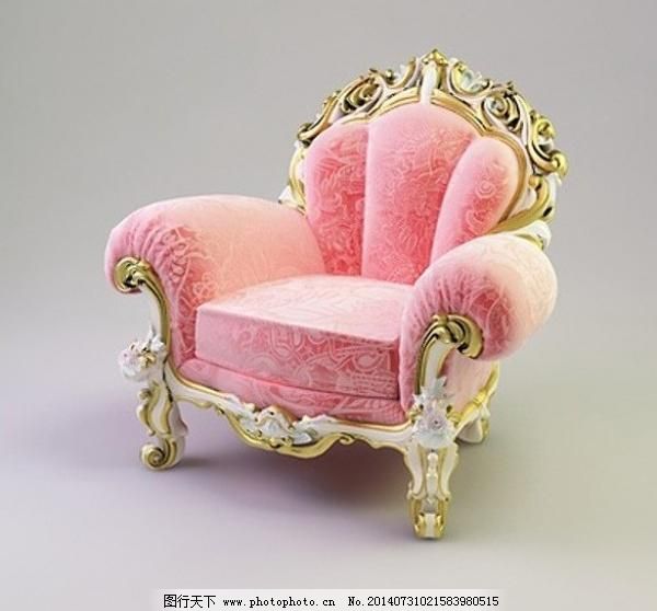 安妮女王的巴洛克式的3d模型的椅子图片 其他 环境设计 图行天下素材网