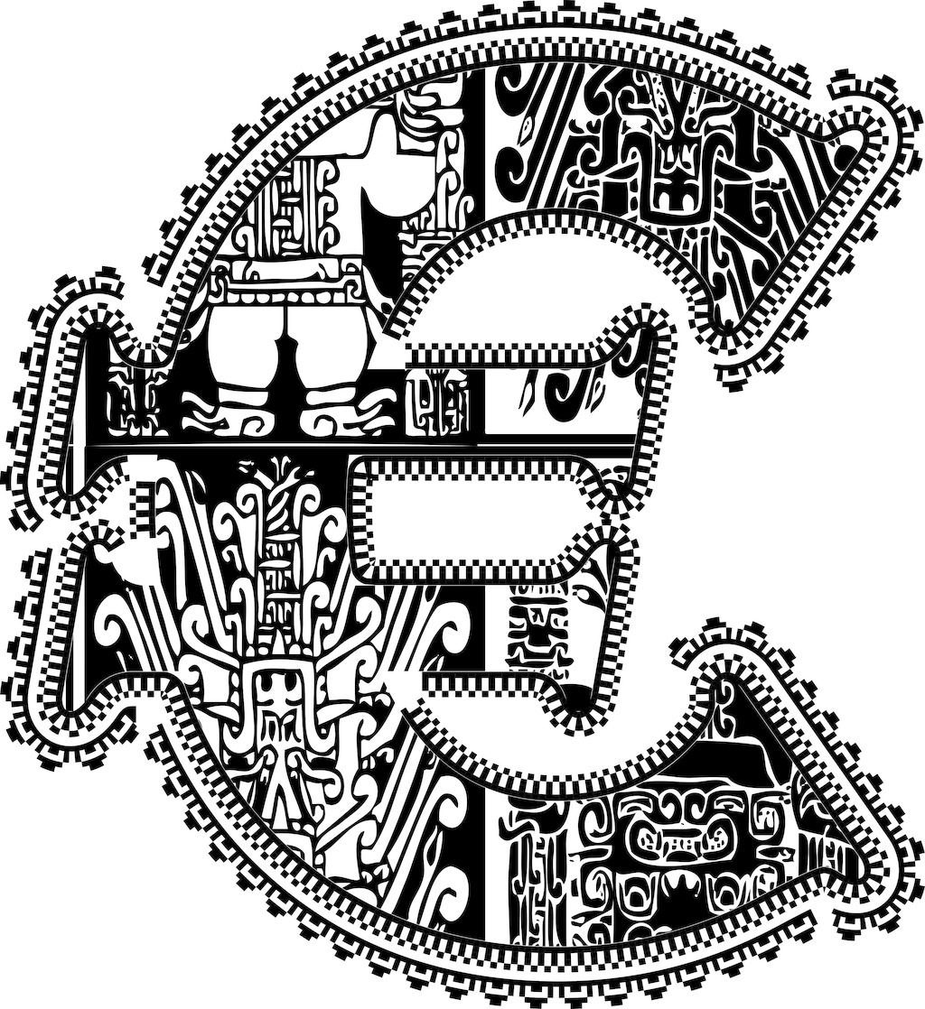 欧元符号与古代绘画插画矢量图片_动漫卡通_插画绘画-图行天下素材网