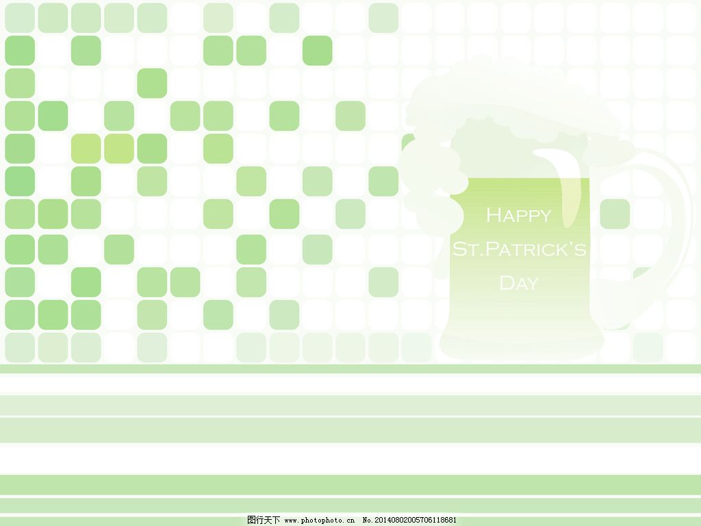 圣帕特里克节3月17绿色背景图片 广告背景 底纹边框 图行天下素材网