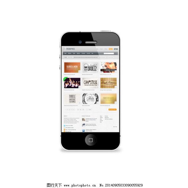 Iphone模型psd素材图片 Icon 界面设计 图行天下素材网