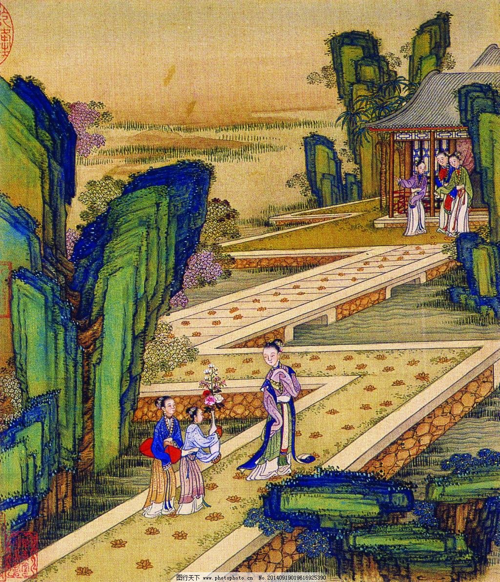 古代美女图画绘画